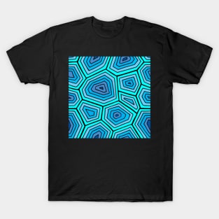 TURQUOISE GEOMETRIC SHELL PATTERN T-Shirt